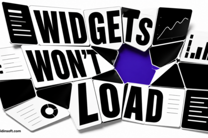 Windows Widgets board collapsing around a missing package tile.