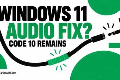 A partly repaired audio cable illustrates the Windows 11 update’s limited USB sound fix.
