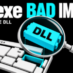 Magnifying glass highlights a DLL component beneath the words ai.exe Bad Image and Check the DLL
