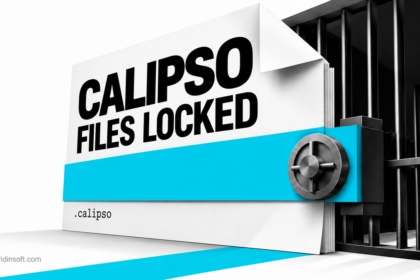 A document marked .calipso forms a locked archive door.