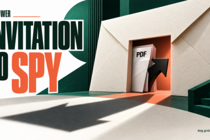 An invitation envelope opens onto a PDF and a shortcut arrow: Invitation to Spy, GitPower.