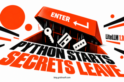 An ENTER key opens a trapdoor beneath access keys when Python starts.
