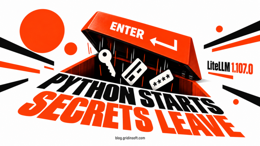 An ENTER key opens a trapdoor beneath access keys when Python starts.