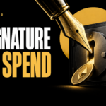 A golden pen opens a wallet vault like a permission key