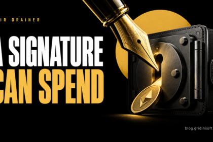 A golden pen opens a wallet vault like a permission key