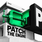 An emerald clamp repairs the PHP foundation beneath a website.