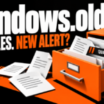 Orange archive drawer with old files and a quarantine bar under Windows.old text.